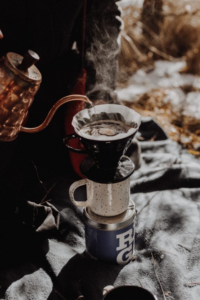 Making Coffee while Camping