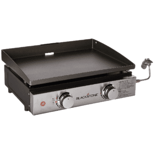 Blackstone 22" Tabletop Grill without Hood- Propane Fuelled – 22 inch Portable Gas Griddle with 2 Burners - Rear Grease Trap