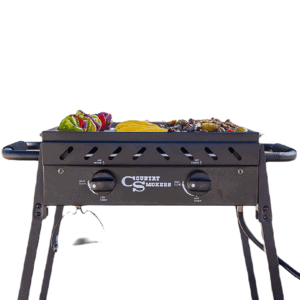 Country Smokers CSGDL0370 Horizon Series, Plains 2-Burner Portable Gas Griddle, Black